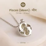 Pisces Pendant (मीन राशि) with Citrine