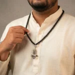 Karungali Mala with Shiv Trishul Nandi Pendant