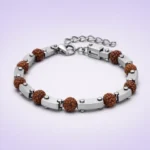Rudraksha Steel Bracelet